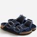 J. Crew Shoes | J Crew Birkenstock Arizona Shearling Sandals Item Aq749 | Color: Blue | Size: 37