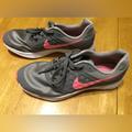 Nike Shoes | Nike Gray Mesh Pink Swoosh Sneakers Size 6.5 Youth | Color: Gray/Pink | Size: 6.5g