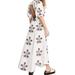 Free People Dresses | Free People Cactus Flower Embroidered Maxi Dress Womens Size S White | Color: Red/White | Size: S