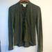 Anthropologie Tops | Anthropologie Saturday Sunday Women’s Olive Green Button Up Knit Top Size Xs | Color: Green | Size: Xs