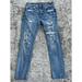 American Eagle Outfitters Jeans | American Eagle Jeans Mens 28x32 Blue Slim Straight Leg Distressed Pockets Denim | Color: Blue | Size: 28