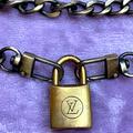 Louis Vuitton Jewelry | Authentic Louis Vuitton 200 Series Lock And Bronze 18 Inch Chain 209 No Key | Color: Brown | Size: Os