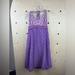 Athleta Dresses | Athleta Pack Anywhere Purple Halter Dress Pink Purple Navy Pocket Size 4 | Color: Blue/Purple | Size: 4