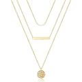 Kate Spade Jewelry | Handmade 14k Gold Layered Choker: Y Pendant & Bar Disc | Color: Gold | Size: Os