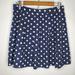 J. Crew Skirts | J Crew Womens Blue White Polka Dot Pleated Skirt Size 6 Short Back Zip Summer | Color: Blue/White | Size: 6