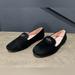 Kate Spade Shoes | Kate Spade Claudia Loafers Black Suede Logo Flats Size 8b | Color: Black | Size: 8