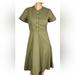 J. Crew Dresses | J Crew Womens Shirt Dress Olive Green | Color: Green | Size: 2