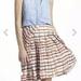 Anthropologie Skirts | Anthropologie Maeve Asymmetrical Plaid Pleated A Line Side Zipper Size 12 | Color: Pink | Size: 12