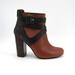 Anthropologie Shoes | Anthropologie Faryl Robin Reddish Brown Black Buckle Heeled Boots Size 8.5 | Color: Black/Brown | Size: 8.5