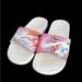 Nike Shoes | Nike Benassi Jdi Women’s Floral Leaf Slides Sandals | Color: Pink/White | Size: 8