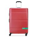 United Colors of Benetton Now Hardside Luggage with Spinner Wheels, Red, Checked-Large 27 Inch, Now! Hardside Luggage with Spinner Wheels