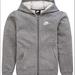 Nike Jackets & Coats | Nike Sportswear Club Fleece Boys Full-Zip Hoodie | Color: Gray | Size: Sb