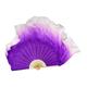 INOKAI Fan Veils,Long Silk Fans 16"-30" Multi Size Purple White Gradient One Pair Real Silk Fan Veils Bellydance Stage Show Props 1L+1R (Color : 76cm(36 40cm), Size : 1right 1 left)