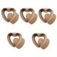 TOPBATHY 5pcs Detachable Baking Pan Gummy Mold 6 Inch Cake Pans Chiffon Cake Molds Heart Shaped Baking Chocolate Moulds Mini Cakes Useful Baking Pan Cupcakes Cheese Stainless Steel Egg Tart