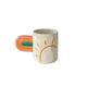 ANMUDAN Kitchen Cups Coffee Cup Ceramic Mug Afternoon Tea Mug Swing Tea Cup Household Living Room Milk Cup with Rainbow Handle Kitchen Cups (Color : A)
