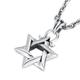 VOYADE S925 Sterling Silver Six-Pointed Star Pendant, Men And Women Simple Jumper Chain Sterling Silver Pendant Necklace,Silver,Pendant + Chain 50cm