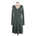 Gap Casual Dress - A-Line: Gray Solid Dresses - New - Women's Size Medium Tall