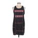 rue21 Casual Dress - Mini: Black Jacquard Dresses - Women's Size Large