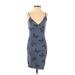 Wild Fable Casual Dress - Party Plunge Sleeveless: Blue Dresses - Women's Size X-Small