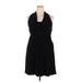 Joseph Ribkoff Casual Dress - Fit & Flare: Black Solid Dresses - Women's Size 18