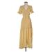 One Clothing Casual Dress - Wrap: Yellow Dresses - Women's Size Small
