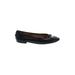 Chanel Flats: Slip On Chunky Heel Work Black Print Shoes - Women's Size 39.5 - Almond Toe