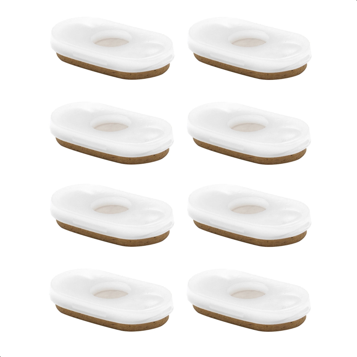 WAGNER QuickClick® Filzgleiter Spezialgleiter SYNO - 8 x Ersatzgleiter 32x17 mm für Basis 35x20 mm, DE Ware - 16783200 Image