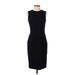 Ann Taylor Casual Dress - Sheath: Black Solid Dresses - Women's Size 0