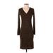 Forever 21 Casual Dress - Sweater Dress: Brown Dresses - Women's Size Small