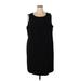 Talbots Casual Dress - Shift: Black Solid Dresses - Women's Size 22 Plus