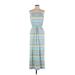 Banana Republic Factory Store Casual Dress - Maxi: Blue Stripes Dresses - Women's Size X-Small