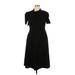 Ivy & Blu Casual Dress - Midi: Black Solid Dresses - Women's Size 14