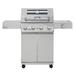 Larger 4-Burner Propane Gas Grills bbq Stainless Steel Heavy-Duty Cabinet Style with LED Controls Side Burner Mesa 400m