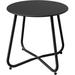 Outdoor Side Table, Weather-Resistant Metal Round Side Table