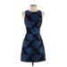Alice + Olivia Cocktail Dress - Sheath: Blue Damask Dresses - Women's Size 0