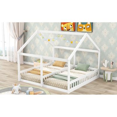 Twin Size House Platform Beds Two Shared Beds