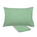 BreathableBaby Cotton Percale Pillowcase, For 13" x 18" Toddler Pillow 100% Cotton in Green | Wayfair 1042025