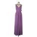 David's Bridal Cocktail Dress - Maxi: Purple Dresses - New - Women's Size 6