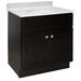 Ebern Designs Frits Brookings Shaker 31" Single Bathroom Vanity Set Wood/Marble in Brown | 35.63 H x 31 W x 22 D in | Wayfair
