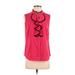 Calvin Klein Sleeveless Blouse: Pink Tops - Women's Size Small