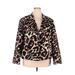 Calvin Klein Blazer Jacket: Gold Leopard Print Jackets & Outerwear - Women's Size 24