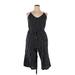 Universal Thread Jumpsuit: Black Stripes Jumpsuits - Women's Size 1X