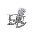 Dovecove Adirondack Rocking Chair Solid Wood Chairs Finish Outdoor Furniture For Patio | Wayfair D5599DA025354D428828E1EFAEF2ED28