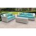 Fairmont 6 Piece Outdoor Wicker Patio Furniture Set 06p in Aruba - TK Classics Fairmont-06P-Aruba