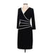 Lauren by Ralph Lauren Cocktail Dress - Midi: Black Graphic Dresses - Women's Size 8