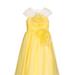 Marchesa Couture Kids Flower-Embellished Crepe Gown - Yellow - Yellow