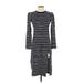 Heartloom Casual Dress - Midi: Blue Stripes Dresses - New - Women's Size X-Small