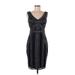 Adrianna Papell Cocktail Dress - Sheath: Black Dresses - New - Women's Size 6 Petite