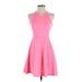 Olivia Rae Casual Dress - Mini: Pink Solid Dresses - Women's Size Small