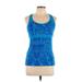 lucy Active Tank Top: Blue Activewear - Women's Size Large